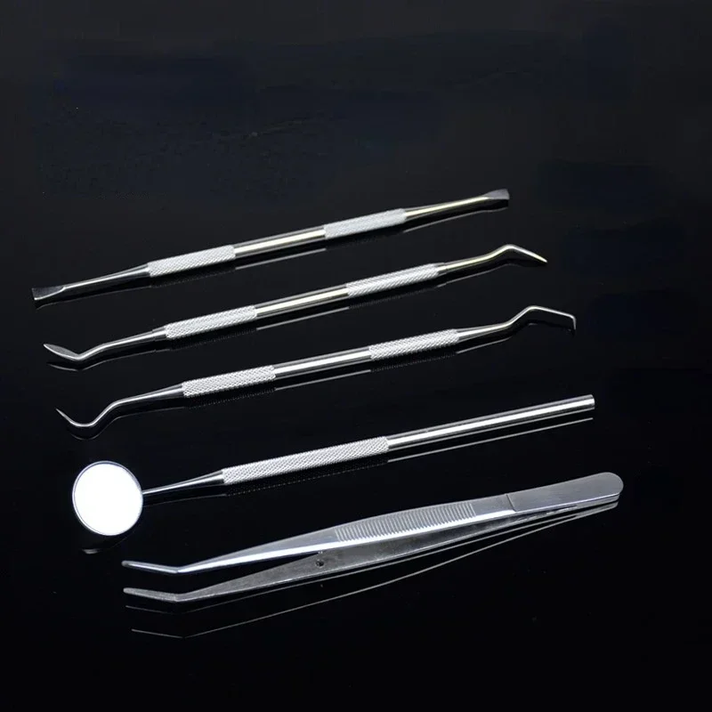 

Dental Mirror Tool Stainless Steel Mouth Mirror Tweezers Probe Spatula Dentistry Dentist Tooth Cleaning Instrument Dentist Gift