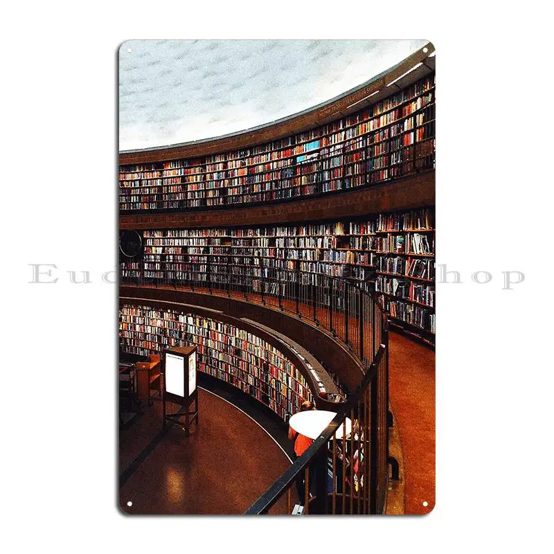 Sublime 33 Curved Library In Stockholm Metal Plaque Poster Wall Decor Club Wall Cave Bar Cave Customize Tin Sign Poster