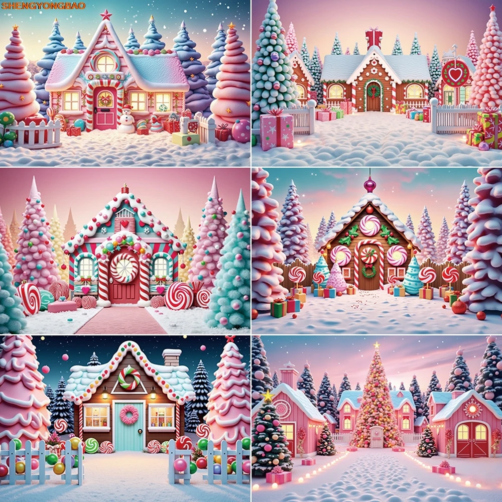 

2025 Christmas Background Photography New Year Window Xmas Tree Photozone Backdrop Child Studio Photocall Accessories