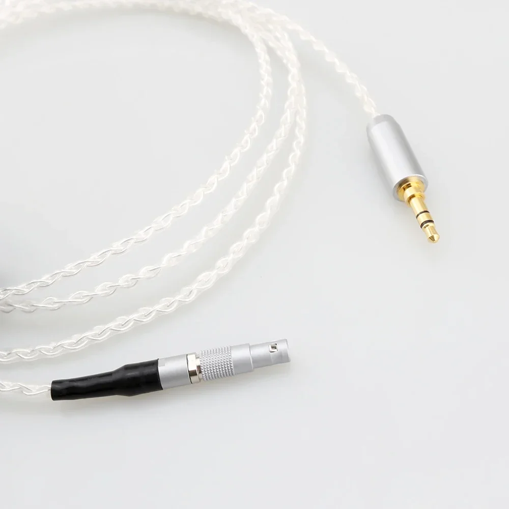 HIFI 3.5mm 4.4mm 2.5mm XLR 4 Core 99% 7n Pure Silver Earphone Cable For AKG K812 K872 Reference Headphone