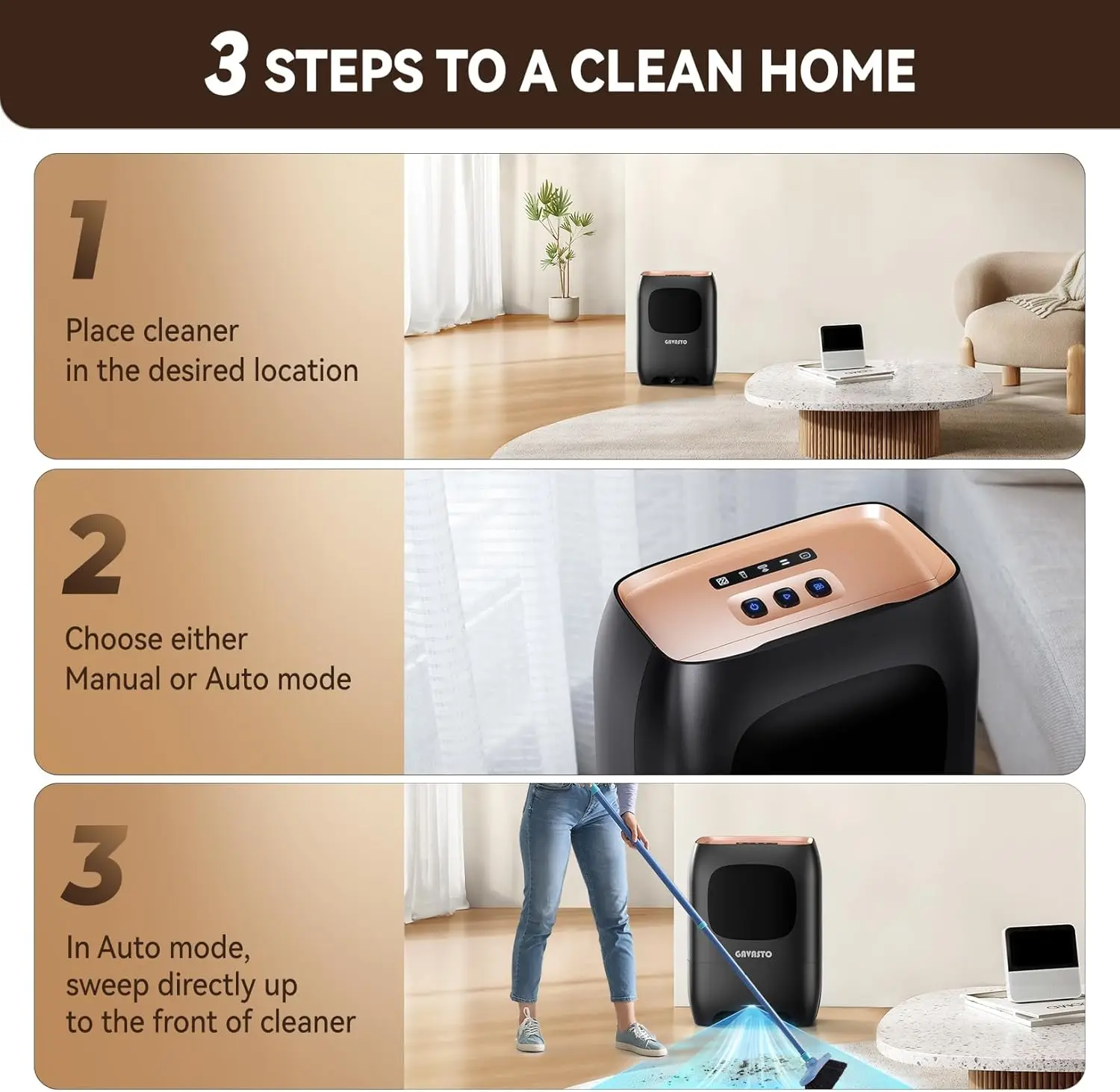 Touchless Vacuum Automatic Dustpan - Ultra Fast & Powerful - Great for Sweeping Salon Pet Hair Food Dirt Kitchen