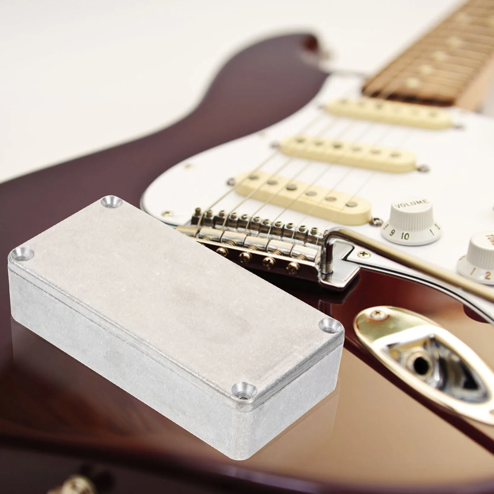 علبة دواسة الجيتار من الألومنيوم صندوق ستومب تأثير متين استبدال عملي لتقوم بها بنفسك ملحق صندوق ستومب من الألومنيوم للجيتار