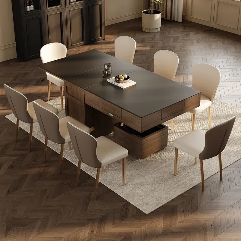 

Living room furniture mahjong table lifting coffee table folding dining table one-piece dual-use household