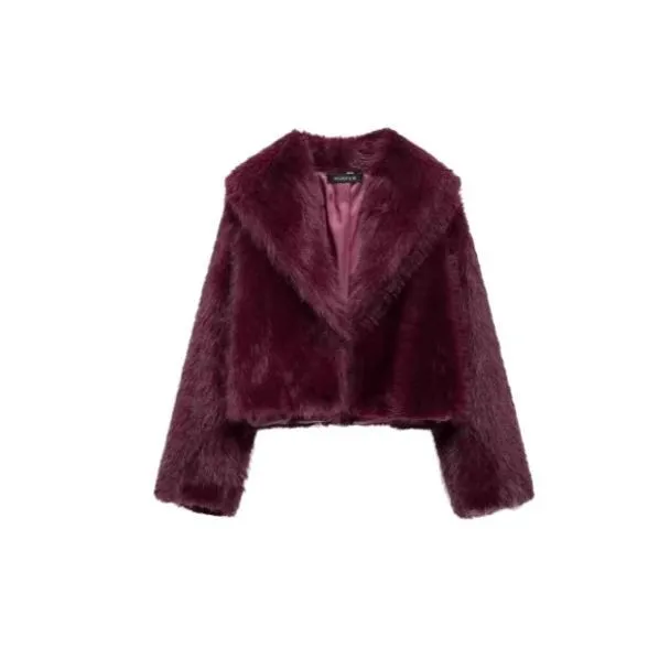 سترة نسائية شتوية من فرو المنك لعام 2025 معطف فرو صناعي مفصل مريح للسيدات ملابس خارجية قصيرة على طراز مترهل من الفرو الاصطناعي