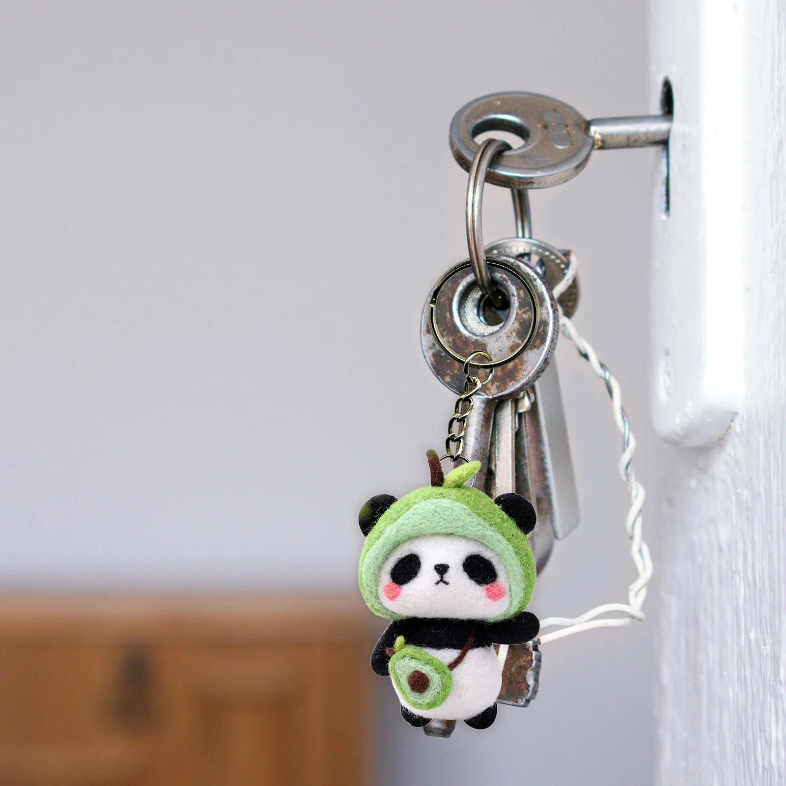 

1 set Wool Felt DIY Kit Needle Felting Handmade Toy Craft Panda Desktop Decoration Photography Prop Small Gifts