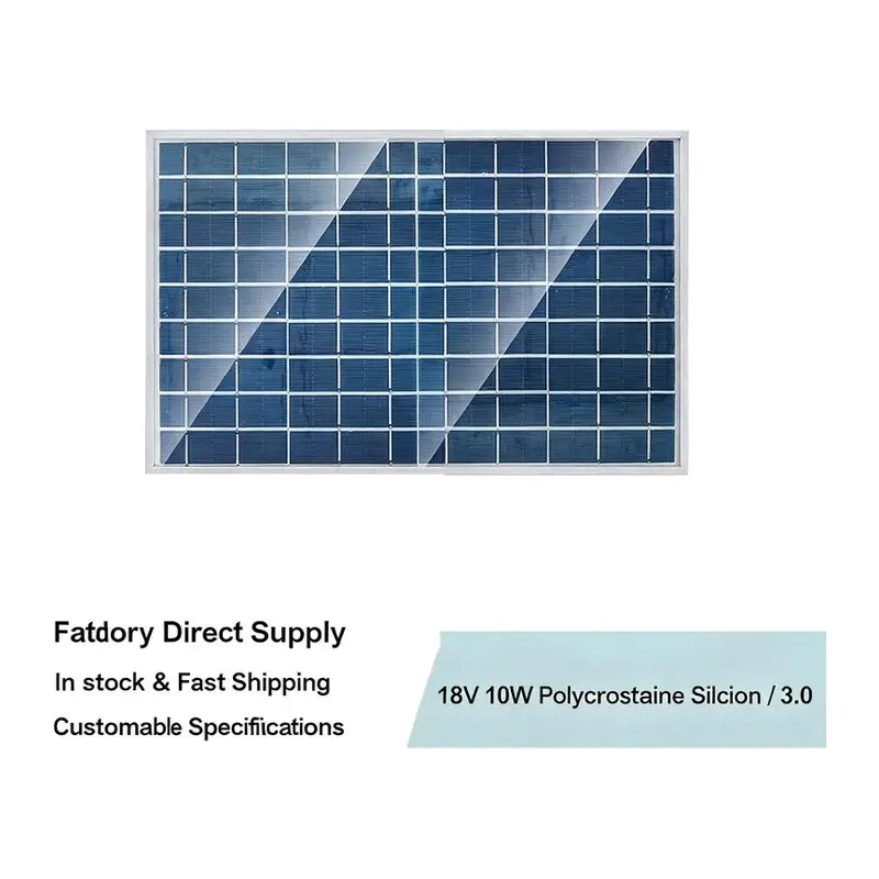 Solar Panel 18V10 Watts Solar Flexible Panel with Frame Photovoltaic Solar Power Generation Charging Outdoor Power Supply