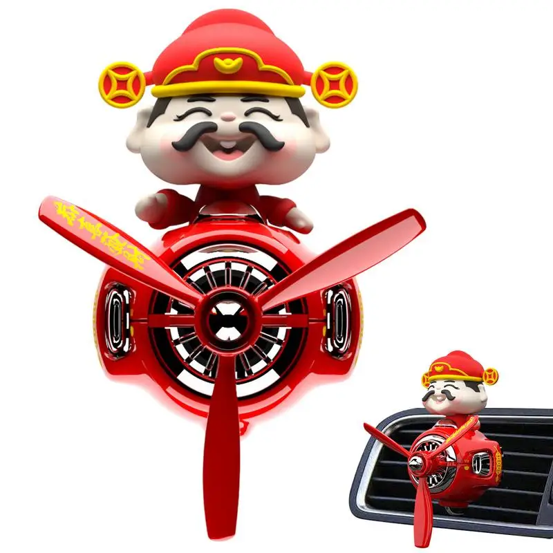 Pilot Air Freshener For Car New Year Diffuser Clip God Of Wealth Vent Freshener Exquisite Stylish Air Conditioning Outlet Clip