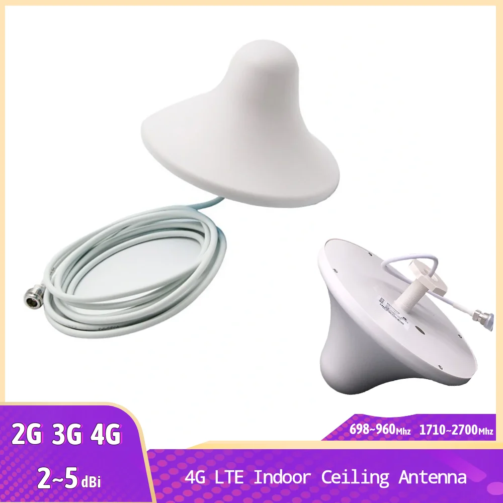 698-2700MHz Indoor Ceiling 2G 3G 4G LTE Antenna with 30CM/3M Cable N Male Connector Phone Booster Repeater Amplifier Antenna