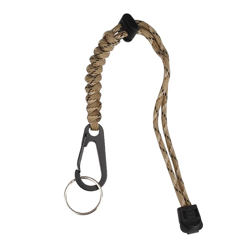 Letgos Set Van 3 Stuks Paracord Lanyard D-Vormige Gesp 7 Kern Gevlochten Polsband Nood Survival Rugzak Zelfverdediging Buiten