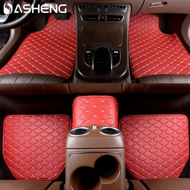 

5Pieces Universal Waterproof PU Leather Floor Mat Durable And Stylish,Car Front And Rear Seat Floor Mat,Car Interior Accessories