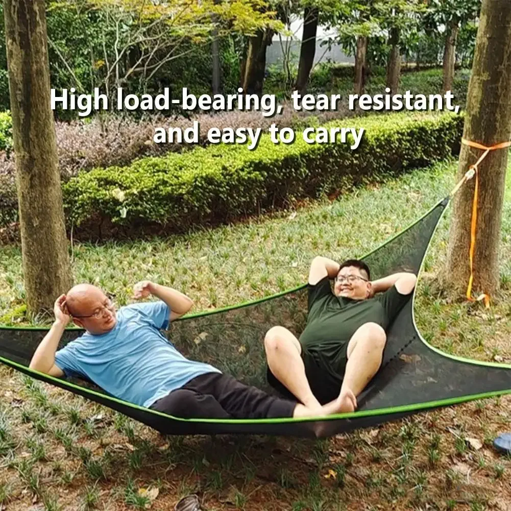 

Multi Person Hammock 3 Point Tree Bed Triangle Hammock Tent Suspension Kit for Travel Backyard Outdoor Garden Camping