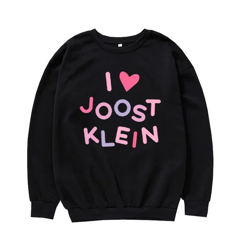 

Unisex Graphic Tees I Love Joost Klein Crew Neck Sweatshirt Aesthetic Hip Hop Streetwear Unisex Design Long Sleeve Sweatshirt