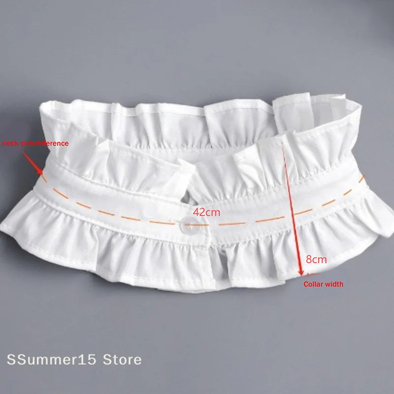 

【R】Fashion Ruffles Button Fake Collar For Women Stand Detachable Collar Fake Girls Wristband Fake Cuff Accessories