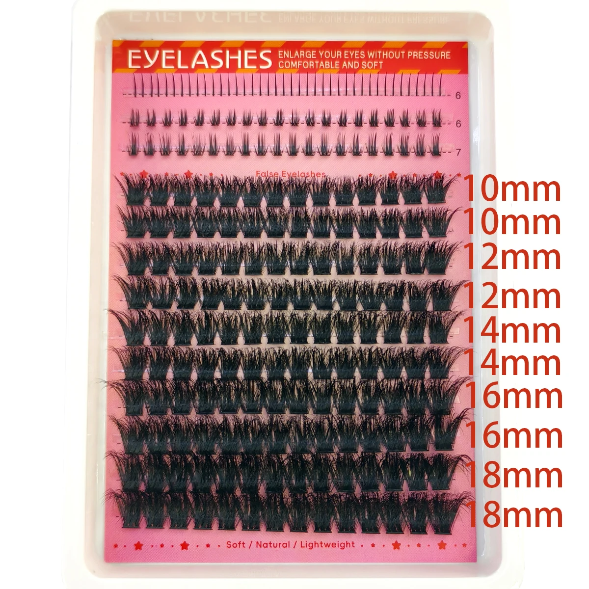 Manga Wimpern-Cluster 10-18mm DIY Wimpern-Cluster 180p Bottom Thorn Cluster Fairy Verlängerte Wimpern-Cluster mit Spike Wimpern Make-up – Detail 13
