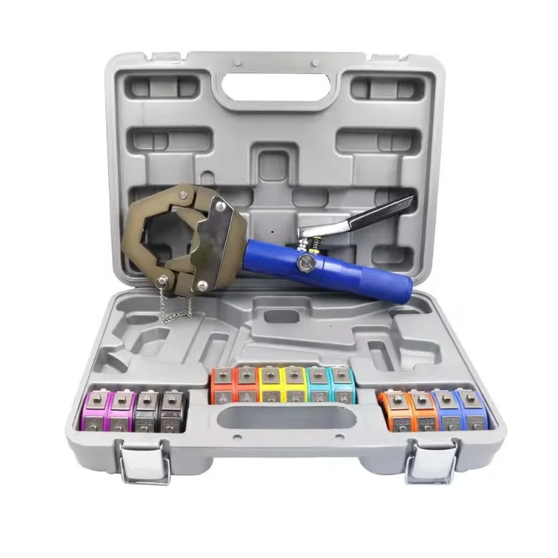 Hand Held Hydraulic Crimping Tool AC Hoses Press Machine Manual A/C Hose Hydraulic Pipe Crimper Set