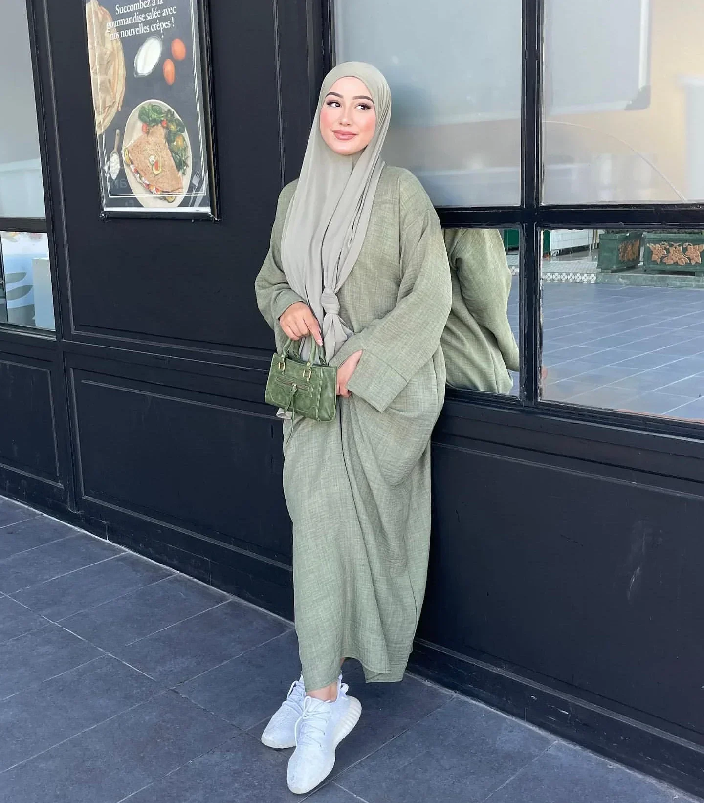 

Eid Djellaba Ramadan Abayas for Women Muslim Long Sleeves Maxi Dress Dubai Turkey Kaftan Islam Clothing Arab Robe Caftan Loose