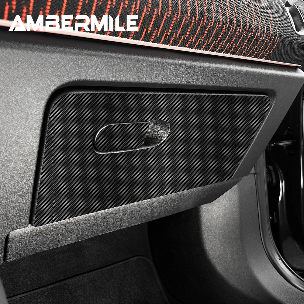 For Mini Cooper Countryman U25 2024 2025 Car Co-pilot Storage Box Panel Suede Carbon Texture PU Leather Interior Sticker 1piece