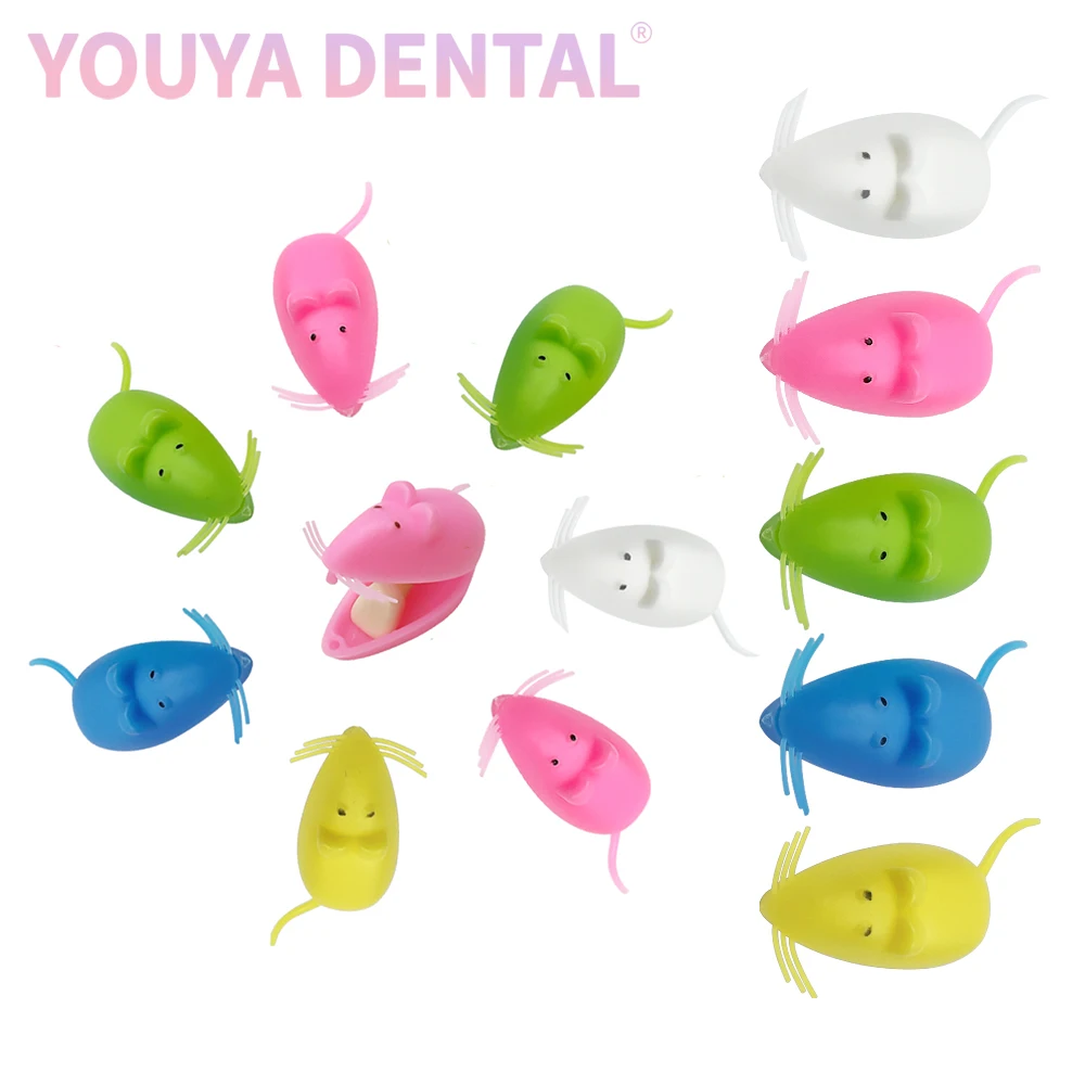 50Pcs Cute Mini Mouse Shape Plastic Save Milk Teeth Storage Box Baby Tooth Box Teeth Keepsake Holder First Tooth Newborn Gift