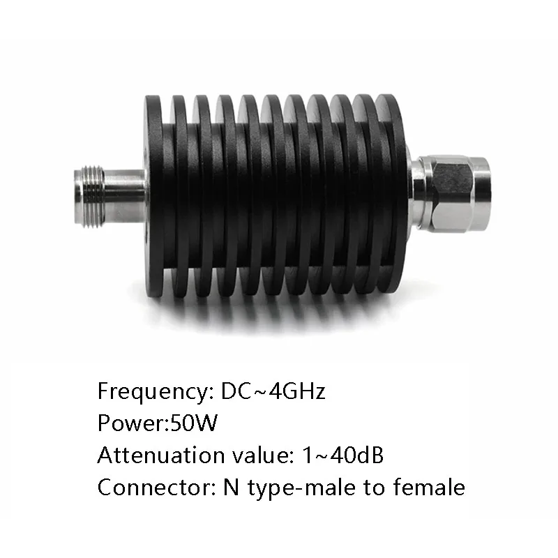 Attenuatore fisso RF tipo N 50W 4GHz N-JK connettore maschio e femmina attenuatore fisso 10/20/30/40dB