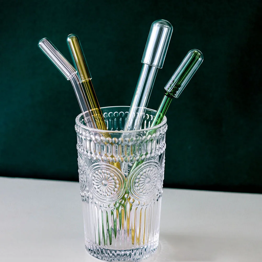 

5 Pcs Straw Tips Covers Straws Plugs Protector Cap Dust Glass Drinking Caps Lids