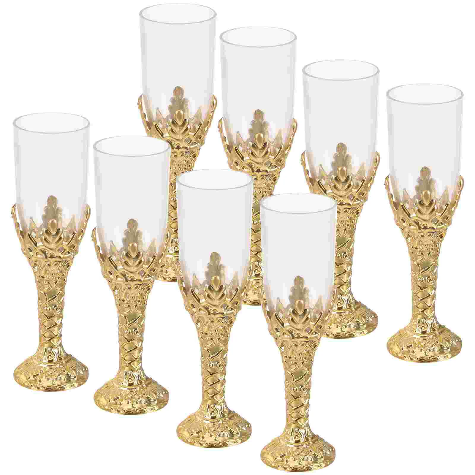 

12pcs Retro Cup Vintage Cup Plastic Cup Home Party Decorative Holder