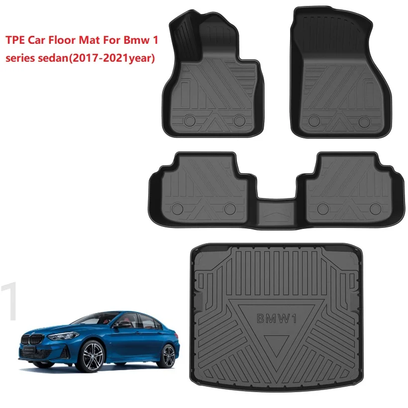 Car Interior Accessories Floor Mat for Bmw 1 3 5 6 7 Series X1 X3 X5 Durable TPE ECO Material Carpet Full Set With Trunk Mat