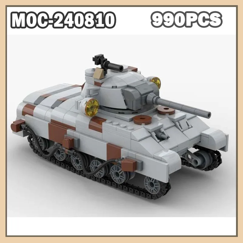 

MOC-240810 Строительные блоки Fallout Tactics Tank MOC Военный танк Модель Креативный подарок Набор блоков-головоломки 990 шт.
