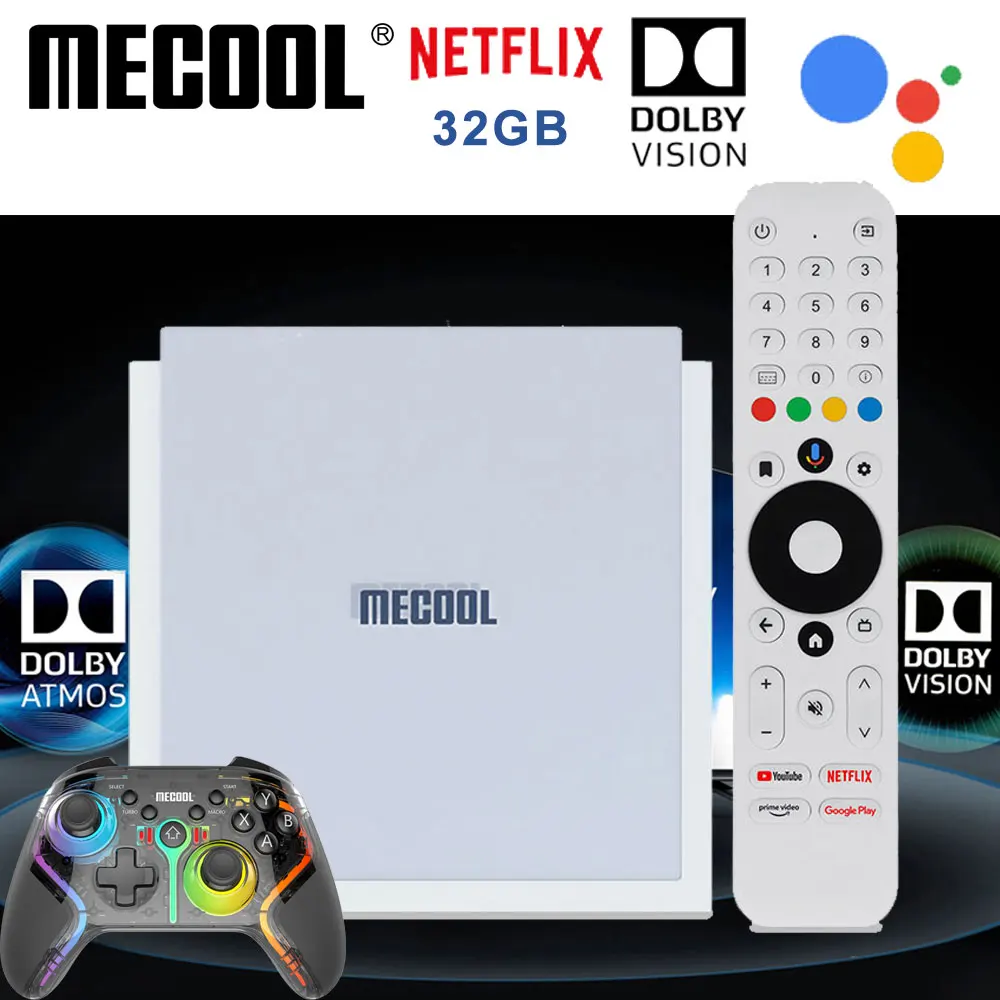

MECOOL KM2 PLUS DELUXE Android 11 Certified TV BOX Google TV Dolby Vision Atmos 4GB DDR4 32GB 1000M LAN WIFI 6 4K Stream TVBOX