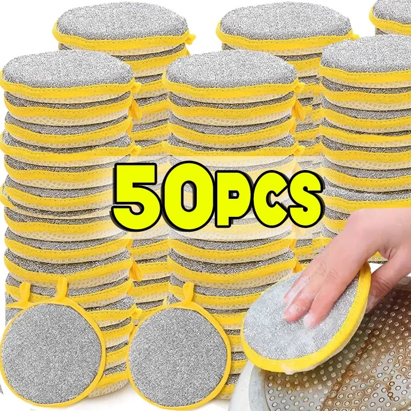 

Double Side Dish Wash Sponges Dishwashing Sponge Dish Washing Brush Pan Pot Household Cleaning Cloths Reusable Kitchen Tools