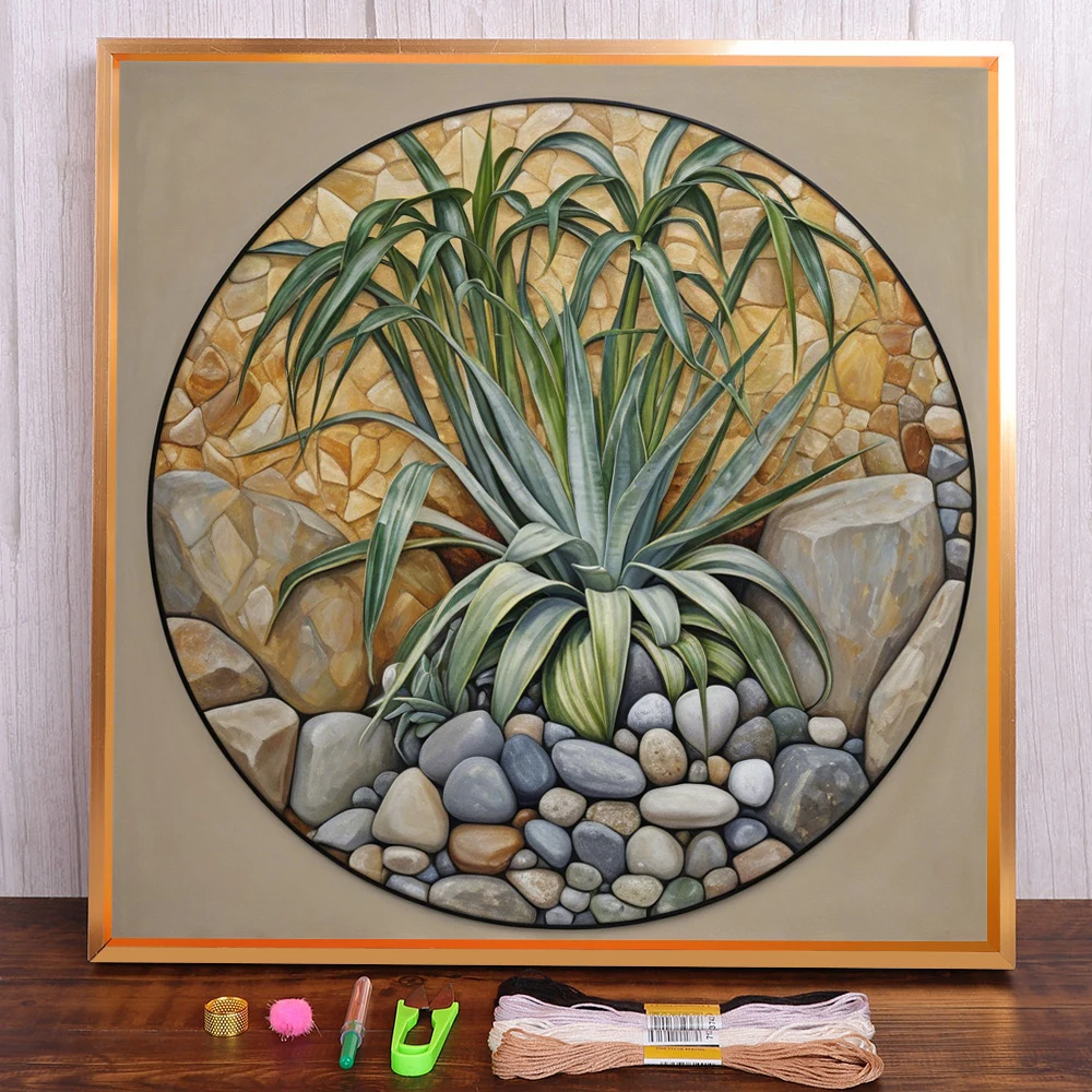 

Still Life Scenery Printed Fabric Cross-Stitch DIY Embroidery Kit Knitting Needlework Handmade Craft Needle Different Package