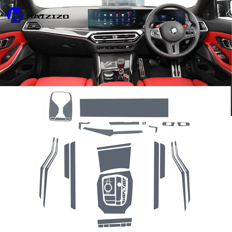 For BMW M3 G80 G81 2022-2023 Automotive Interior Center Console Protection Sticker LCD Display Matte TPU Protective Film Refit view 3