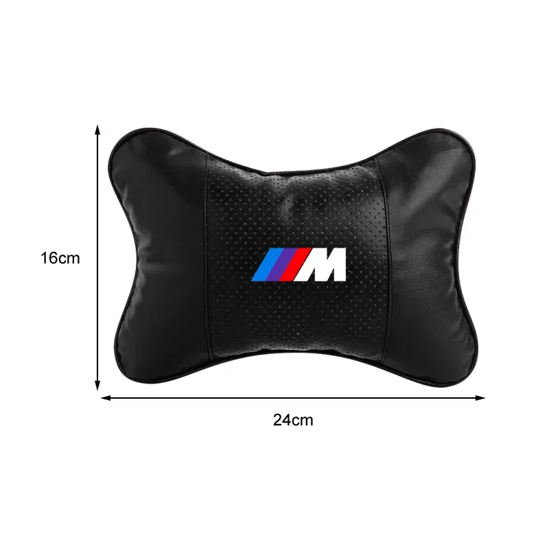 1/2Pcs Car Seat Headrest Auto Logo Neck Pillow Car Accessories For BMW M Performance 1 3 5 7 Series M3 M4 M5 M6 X1 X3 X5 X6 X7