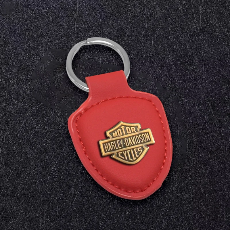 Suede Motorcycle Keychain Shield Type 3D Emblem Key Ring For Harley Davidson PA1250 Softail Sportster VRSC Touring X48 883 1200 view 6