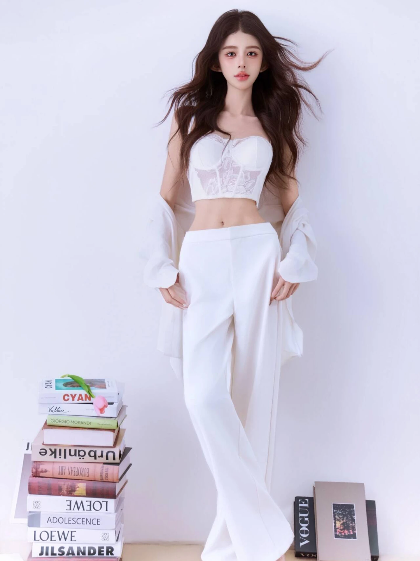 

Fashionable Korean Style Portrait Photography Costume Women's Traditional Clothing Stage Performance Suit Artistic Image
