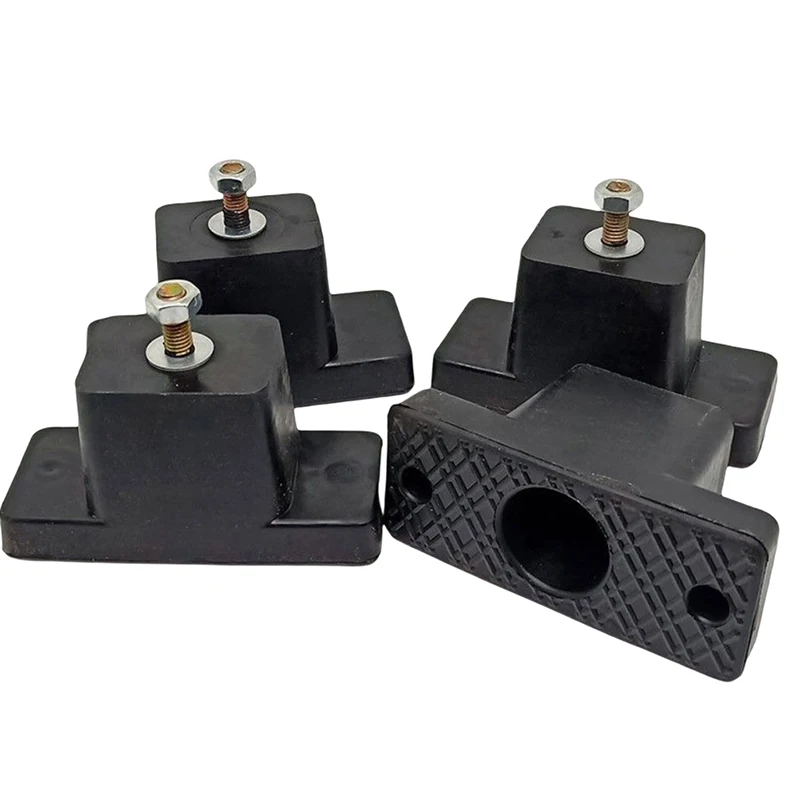 4PCS Cushion Air Conditioner Rubber Vibration Mounting Bracket Shock Absorbing Anti-Vibration Isolator Pads Bracket