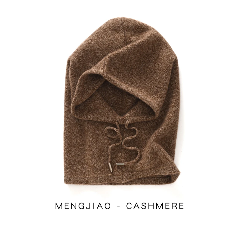 ATTYYWS 2025 Autumn and Winter European and American Trendy New Women's Knitted 100% Cashmere Hoodie, Fashionable and Versatile