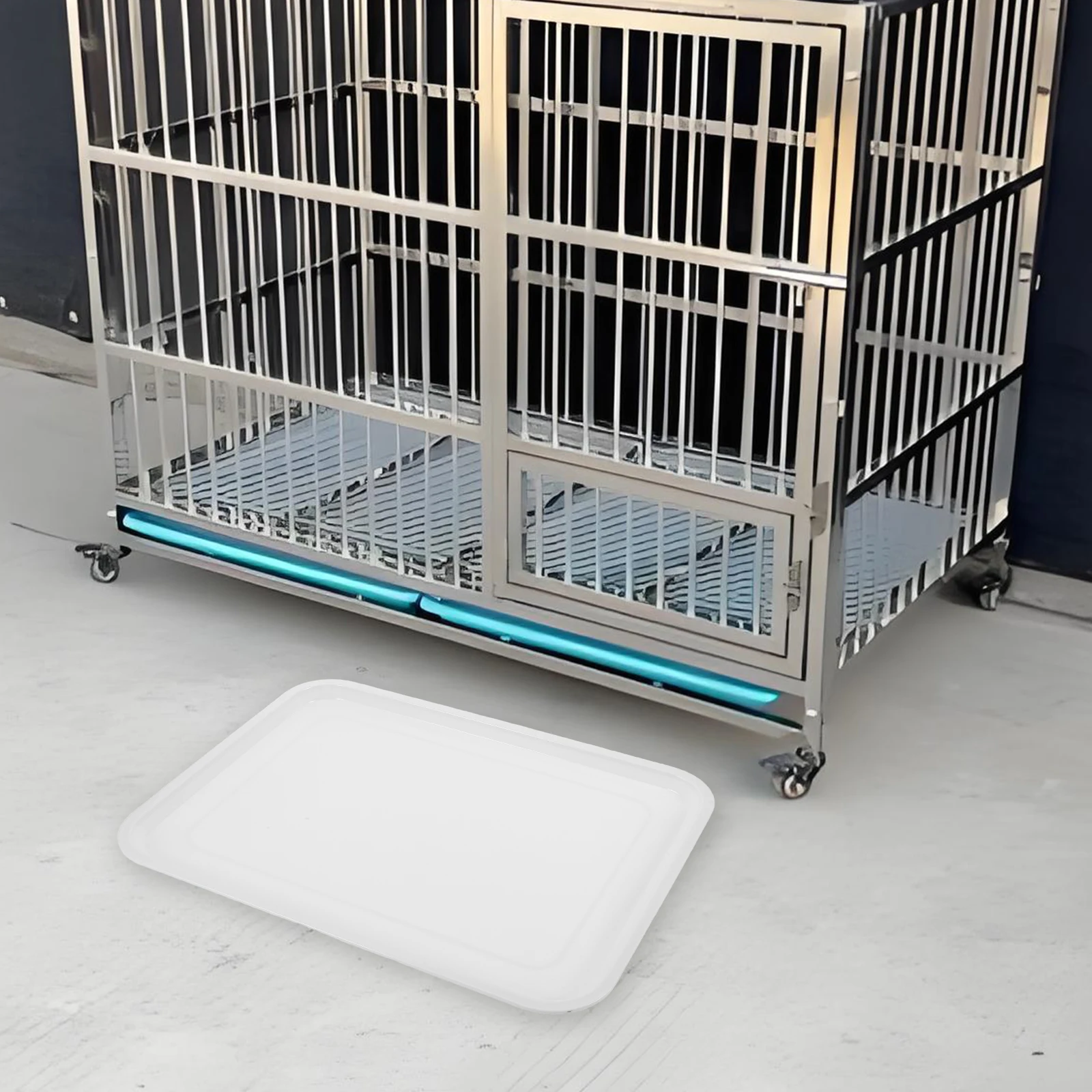 

1pcs Pet Pee Cat Litter Plastic Leakproof Easy Cleaning Space Saving Dog Crate Cat Litter Tray Tray Outdoor Toy