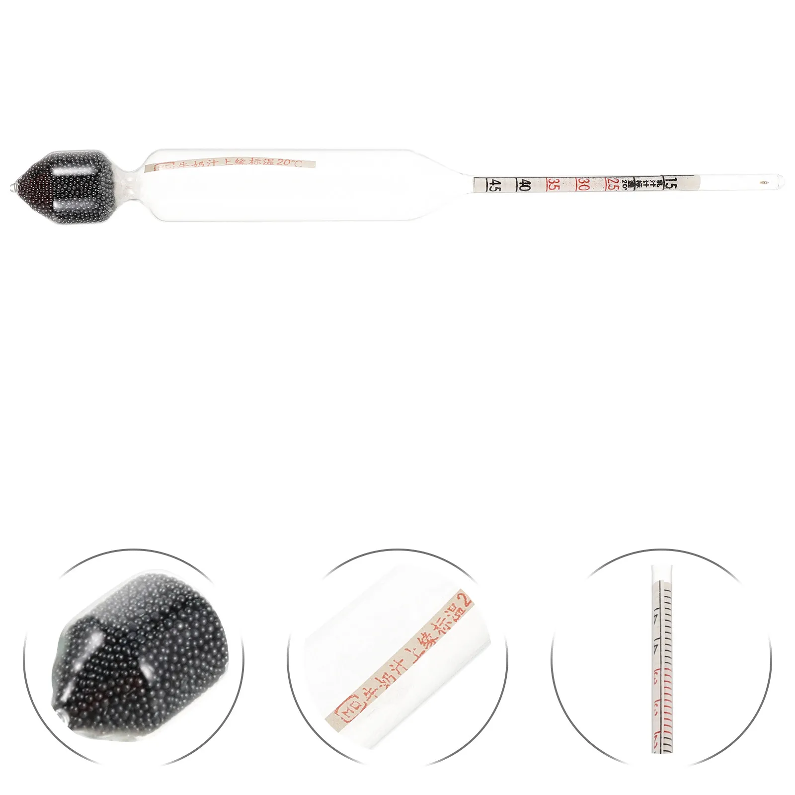 4Pcs Milk Hydrometer Set Precise Measuring Tool for Cow Goat Milk Fat Lactate Testing Laboratory Kitchen Use Hydrometer Set