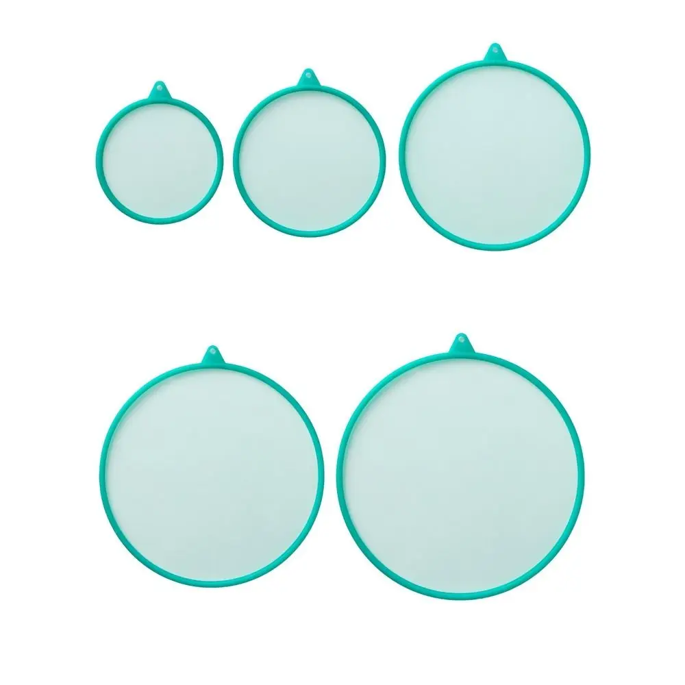 

5Pcs Universal Silicone Food Fresh Keeping Cover Round Hangable Food Covers Sealed Dustproof Bowl Lids for Household