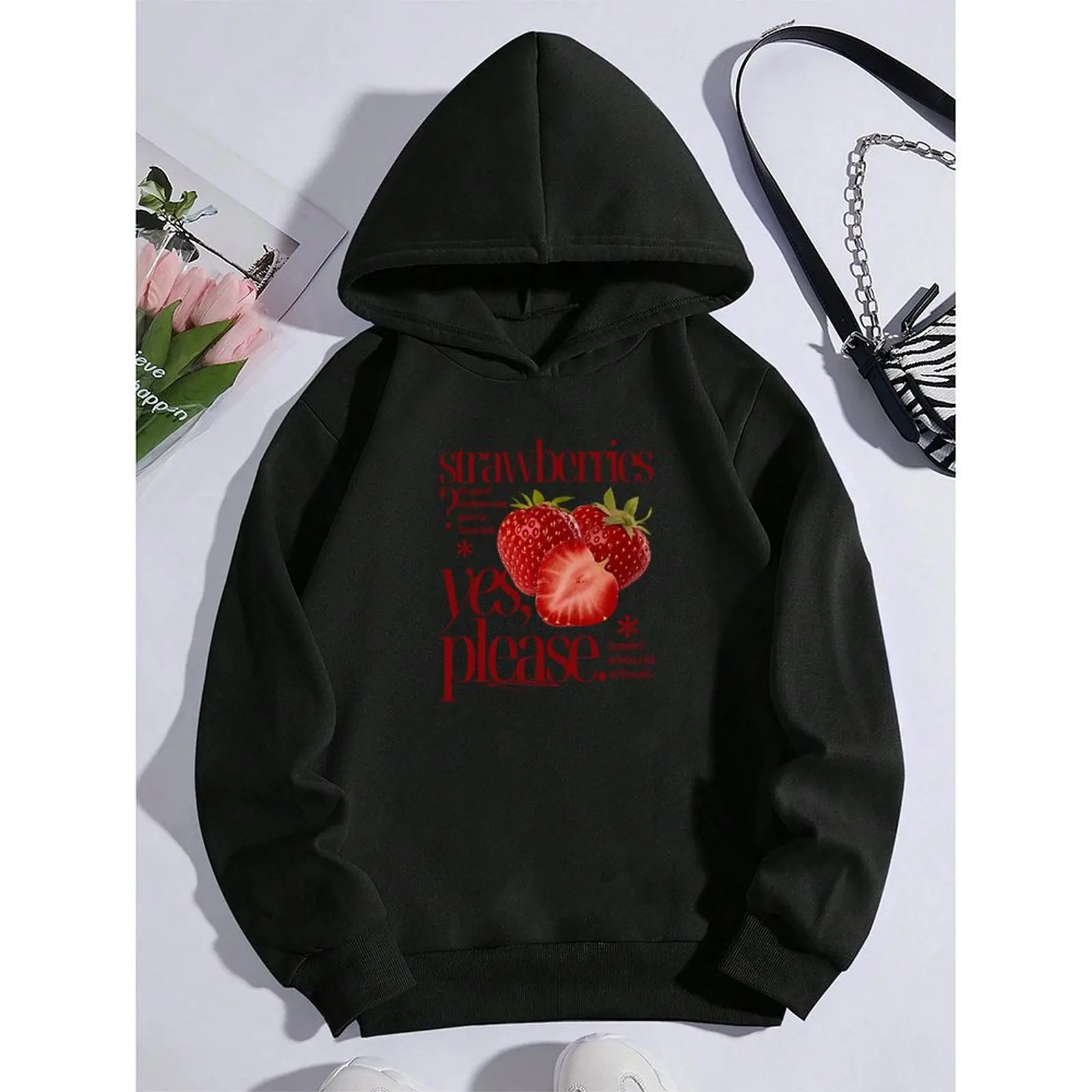 

2025 Sweatshirts For Woman Loose Hoodies Winter Casual Lemon Printed Comfortable Female Long Sleeve Tops Oversized Pullover