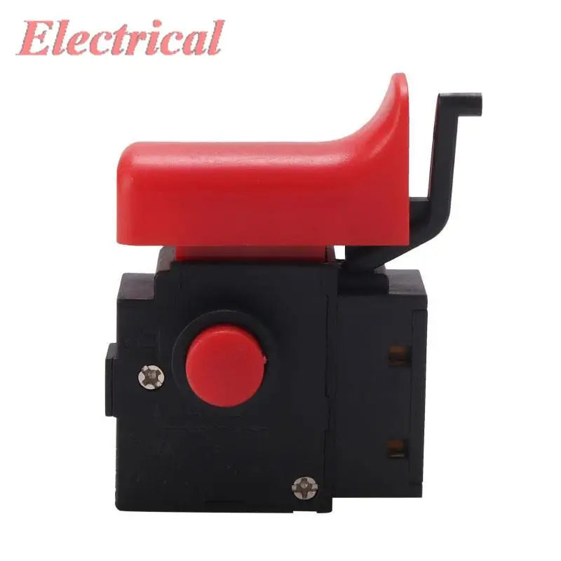 1pc FA2-6/1BEK 250V 6A 5E4 Lock On Power Tool Electric Drill Trigger Switch Black Red