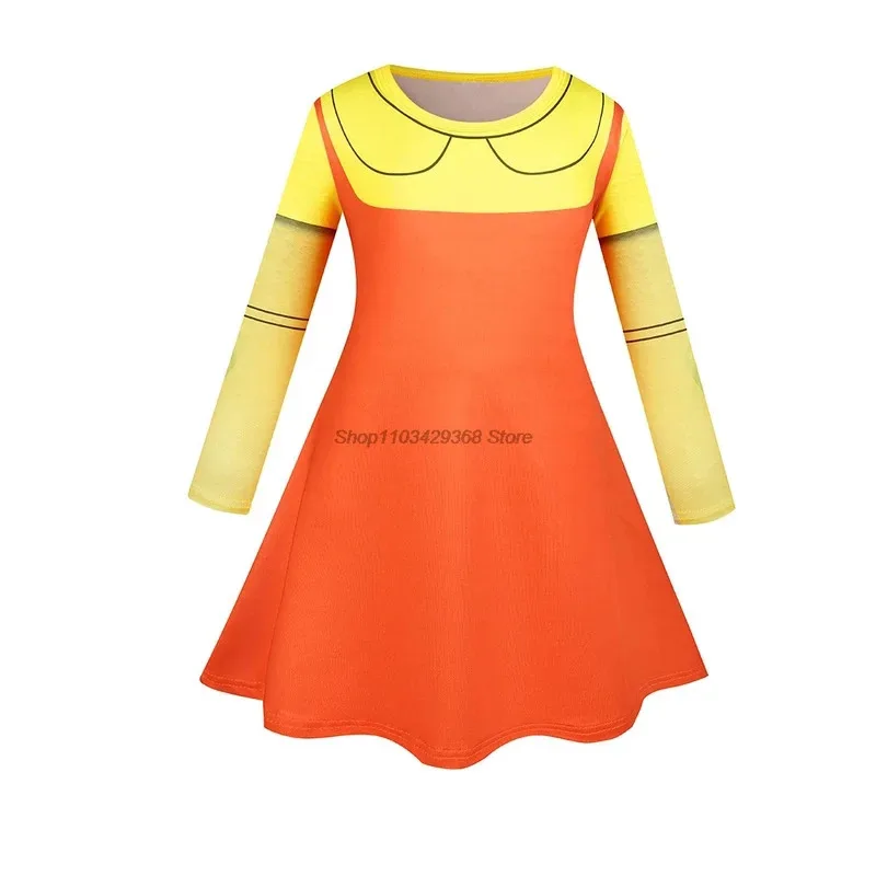 

Новинка 2026 года, нарядный костюм для косплея в стиле аниме для девочек, костюмы с короткими рукавами, желтое, оранжевое платье принцессы, маска на Хэллоуин, Рождество ★ ☆ ❤ ★ ☆