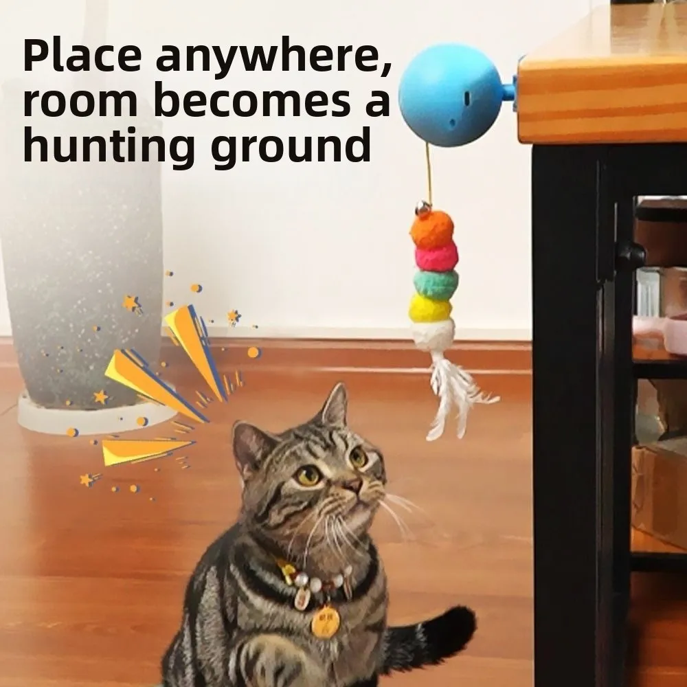 Creative Electric Door Hanging Automatic Lifting Elastic Rope Elastic Rope Pet Rechargeable Funny Interactive Cat Yoyo Ball