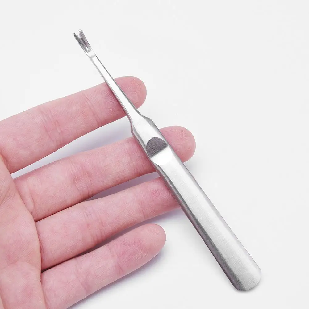 

Новый профессиональный инструмент для удаления омертвевшей кожи из нержавеющей стали, толкатель кутикулы, вилка, триммер, маникюр, педикюр, инструмент для дизайна ногтей