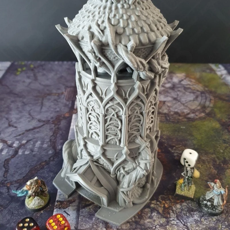 Druid’s Tower Dice Tower Miniatures Hand-painted Miniatures for DND Tabletop and Role Playing Games Room Decor