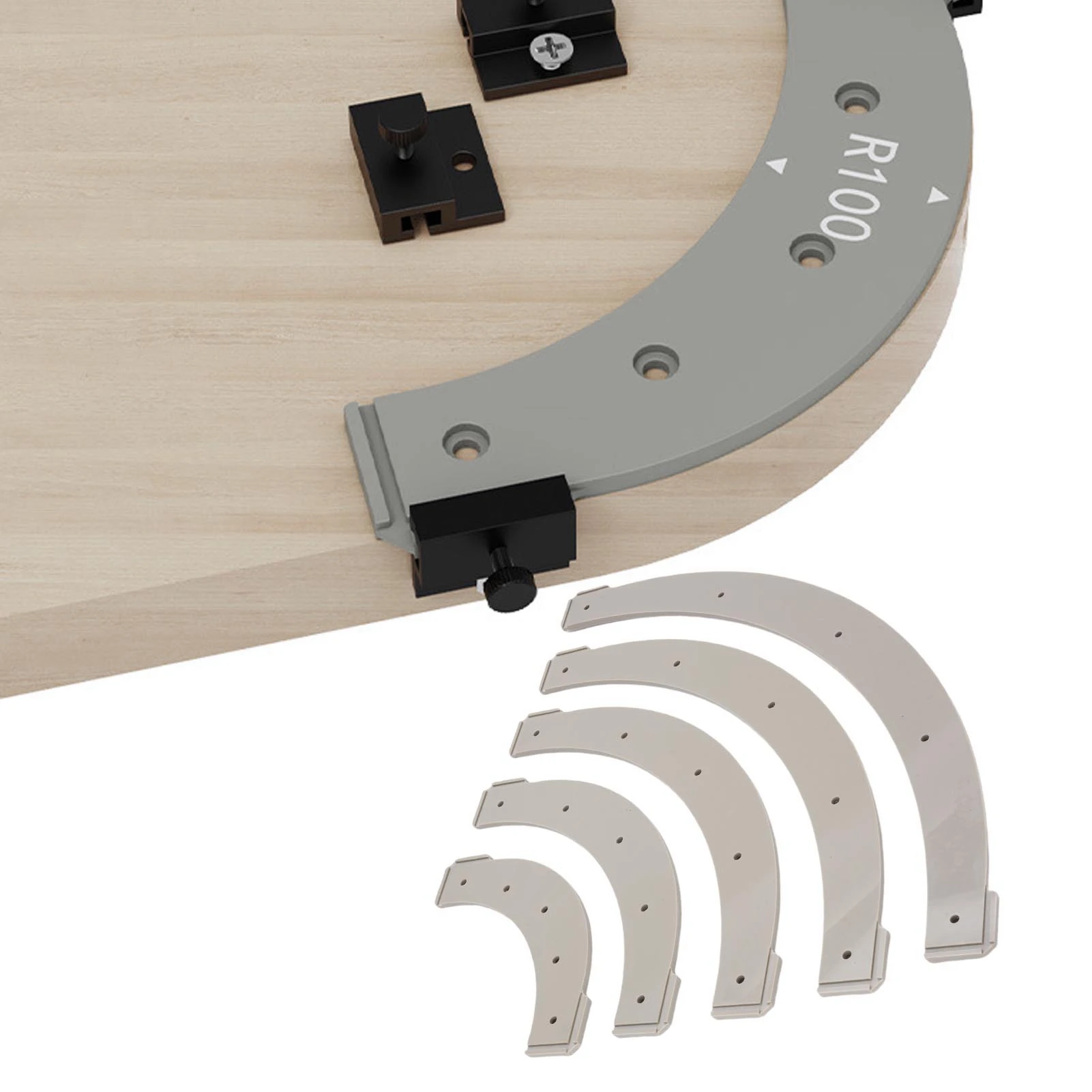 Corner Radius Template Woodworking Radius Templates Arc Cutting Aid Tool R100 R150 R200 R250 R300 for Edged Trimming
