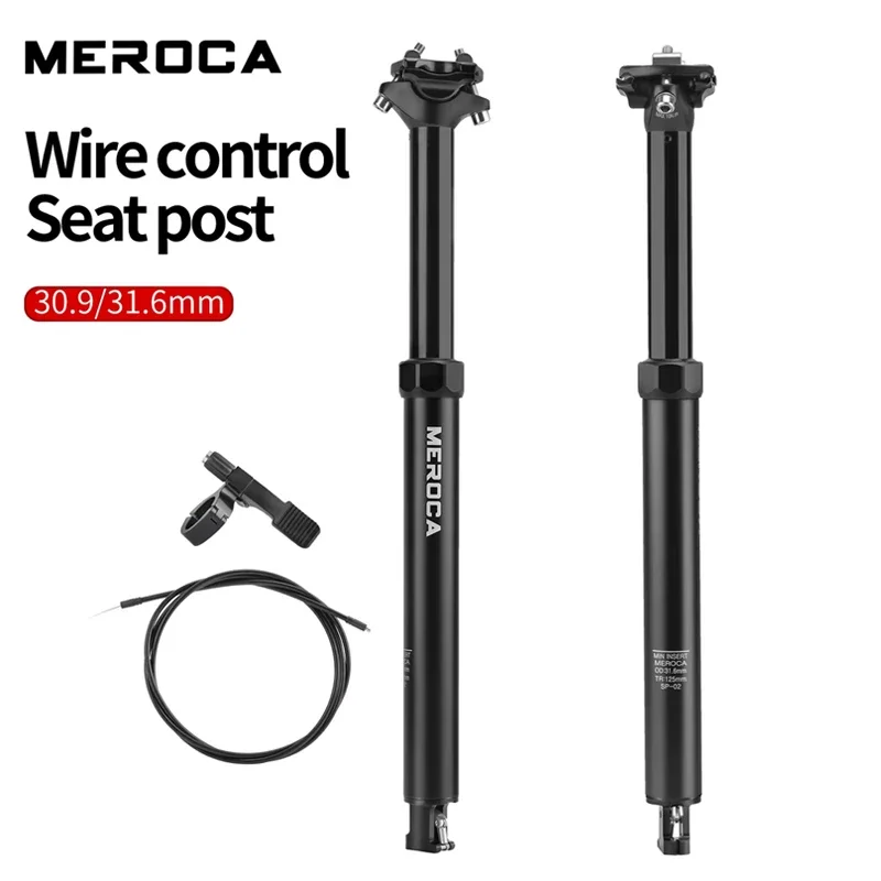 

MEROCA Bike Dropper Seat Post 30.9/31.6x425mm Internal Routing Cable Remote Wire Control Lift Seat Tube Mtb Seatpost