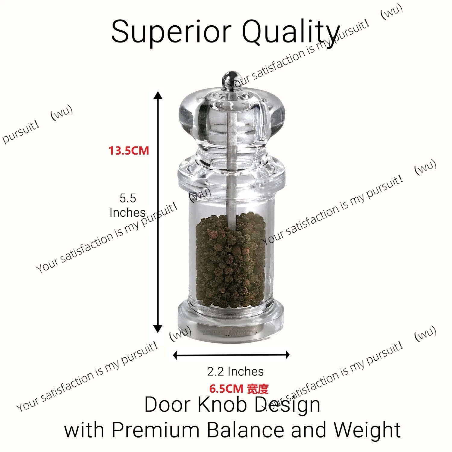 Acrylic grinder transparent pepper mill manual multi-purpose seasoning bottle pepper cumin pepper grinder new