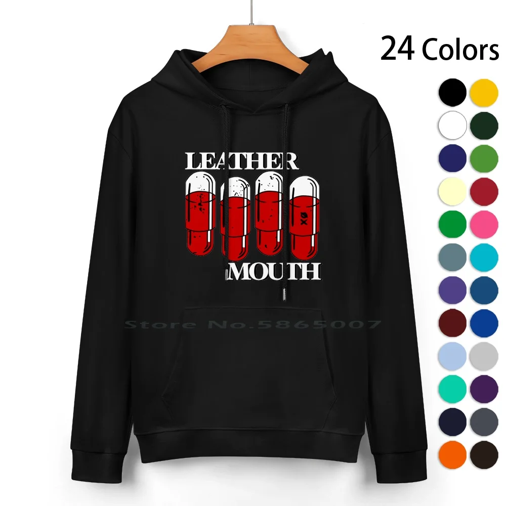 Leathermouth Pure Cotton Hoodie Sweater 24 Colors Dinneendraws Leathermouth Frnkiero Frank Iero 100% Cotton Hooded Sweatshirt