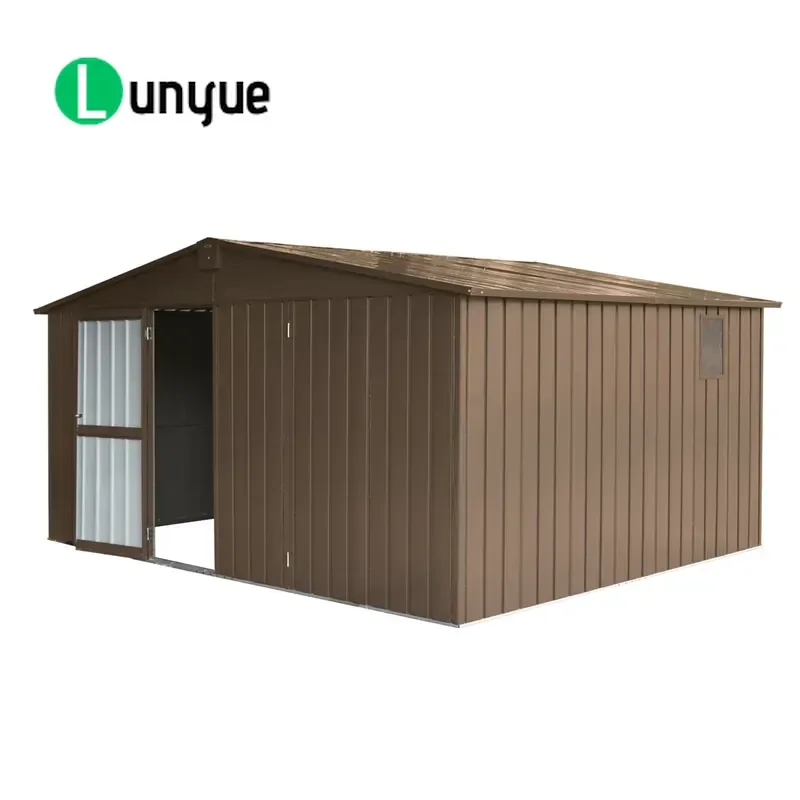 351x392cm Outdoor Storage Shed Lockable Double Door Waterproof Metal Garden Tool Bike House Large Capacity Weatherproof